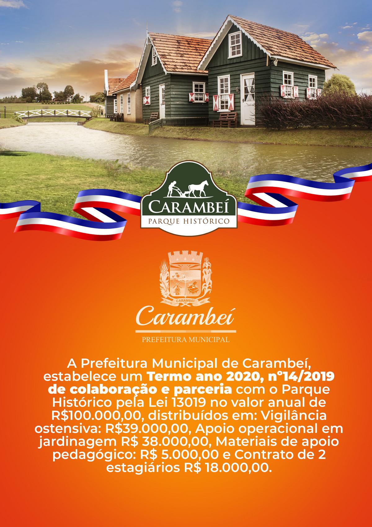 Valores Celebrados no Termo 014/2019