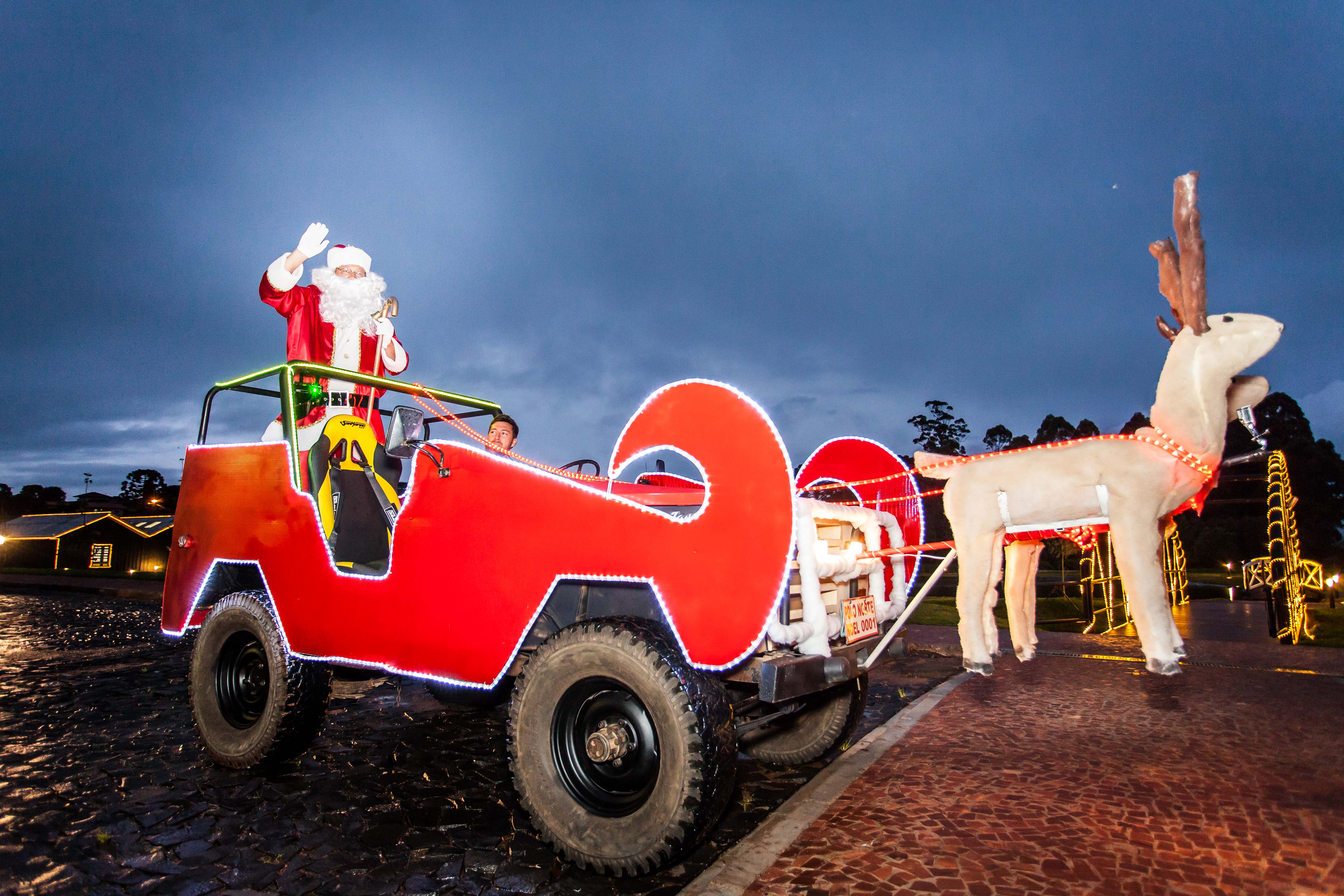 Chegada do Papai Noel no Parque Histórico