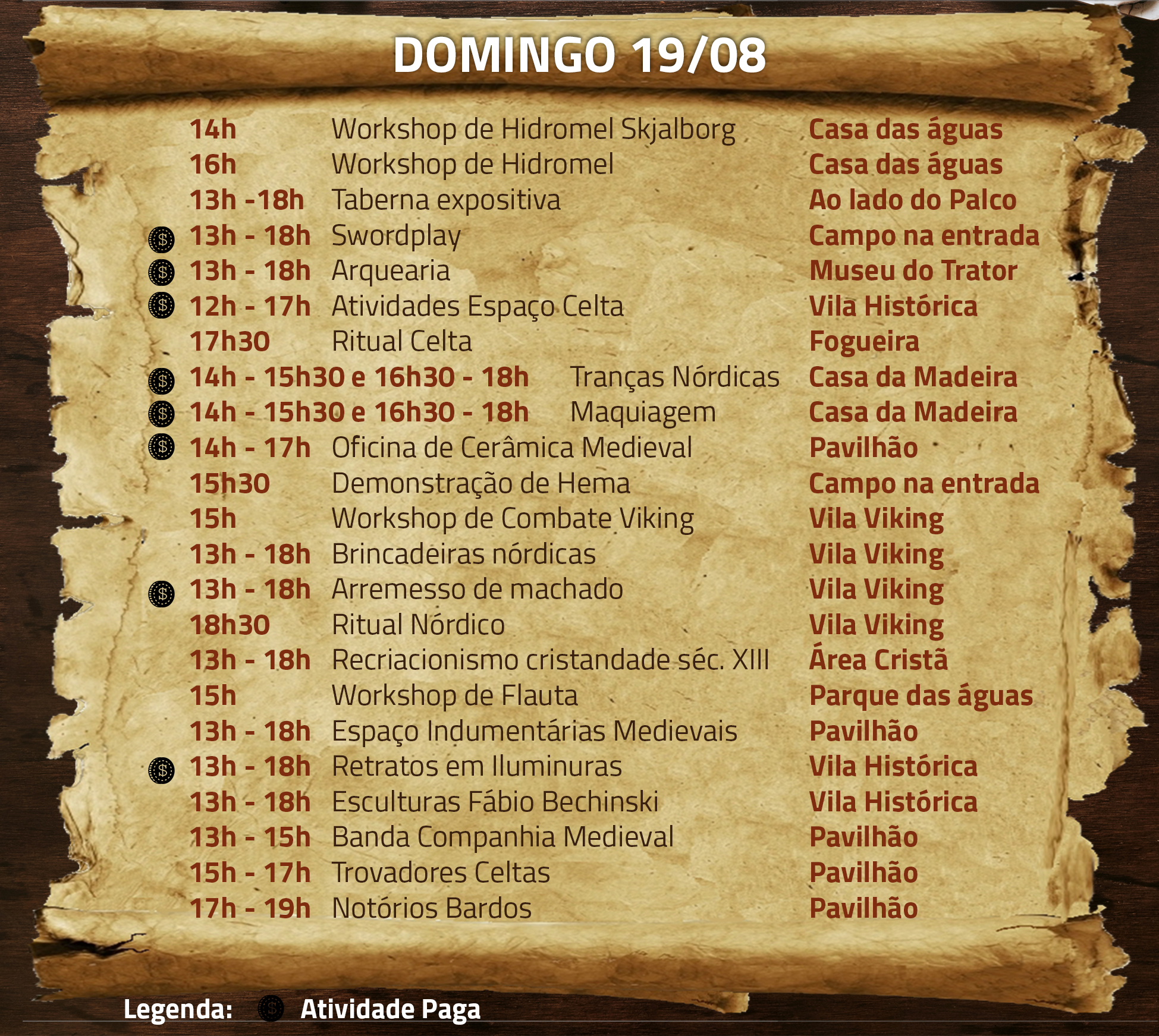 Parque Histórico divulga programação da Feira Medieval